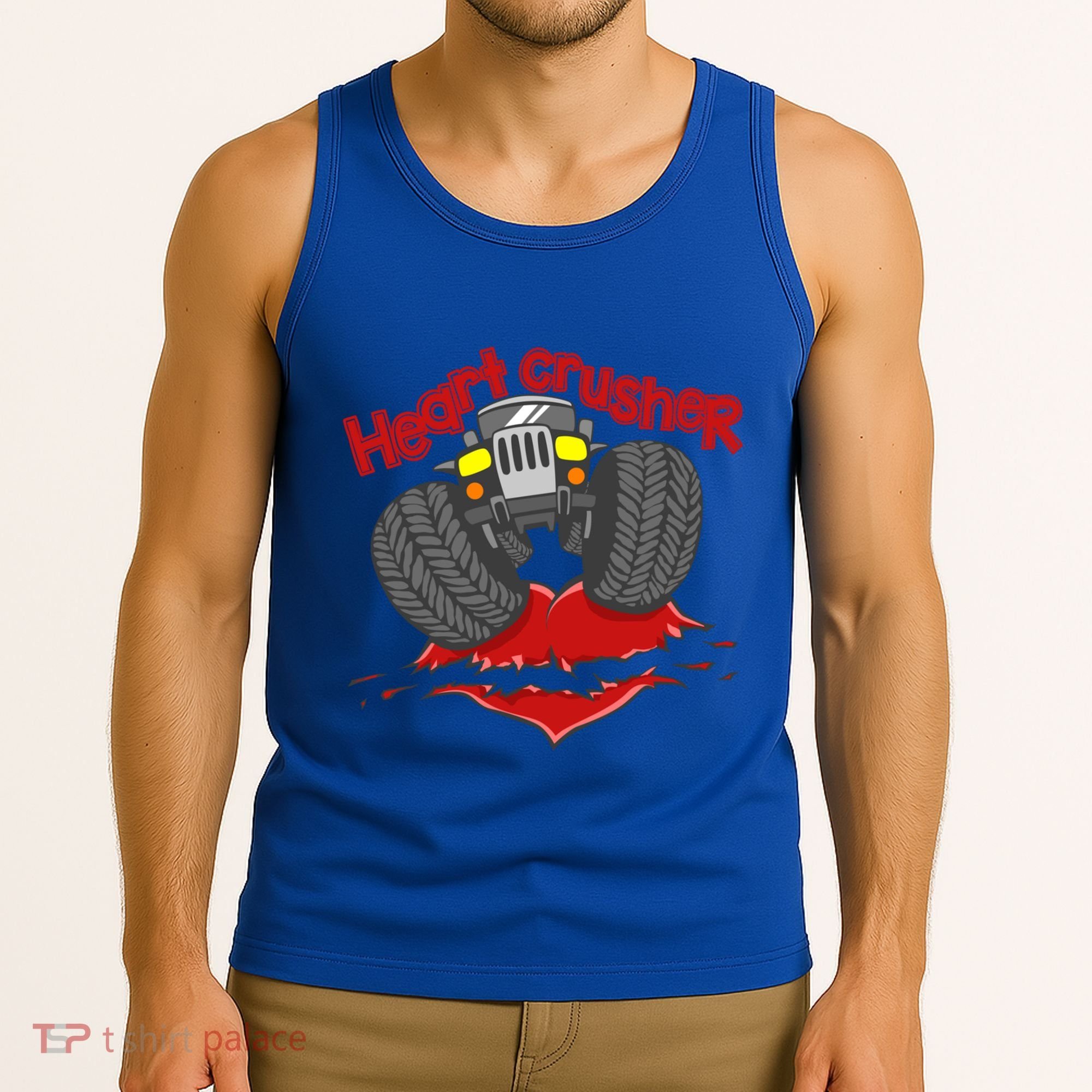 Cute Heart Crusher 4x4 Offgreat Giftroad Truck 4wd Gift Tank Top