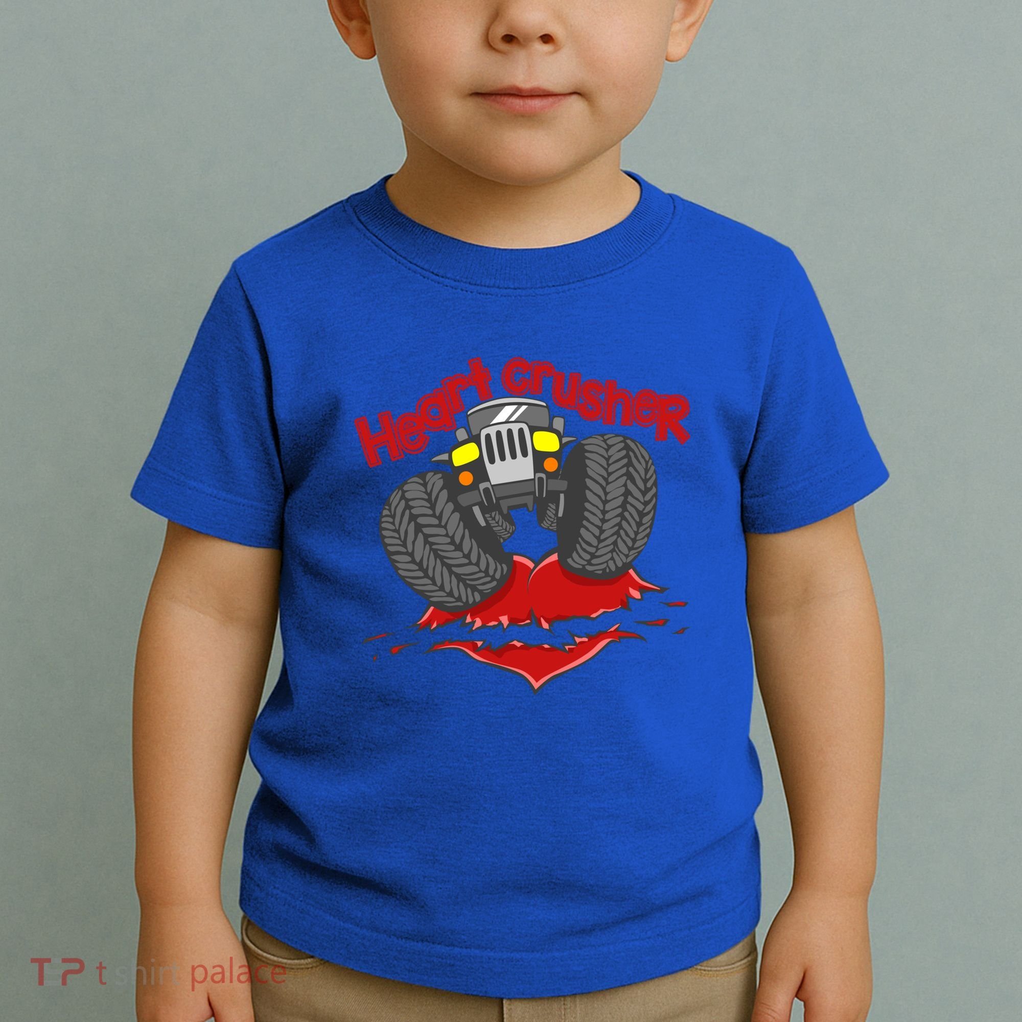 Cute Heart Crusher 4x4 Offgreat Giftroad Truck 4wd Gift Toddler T-Shirt