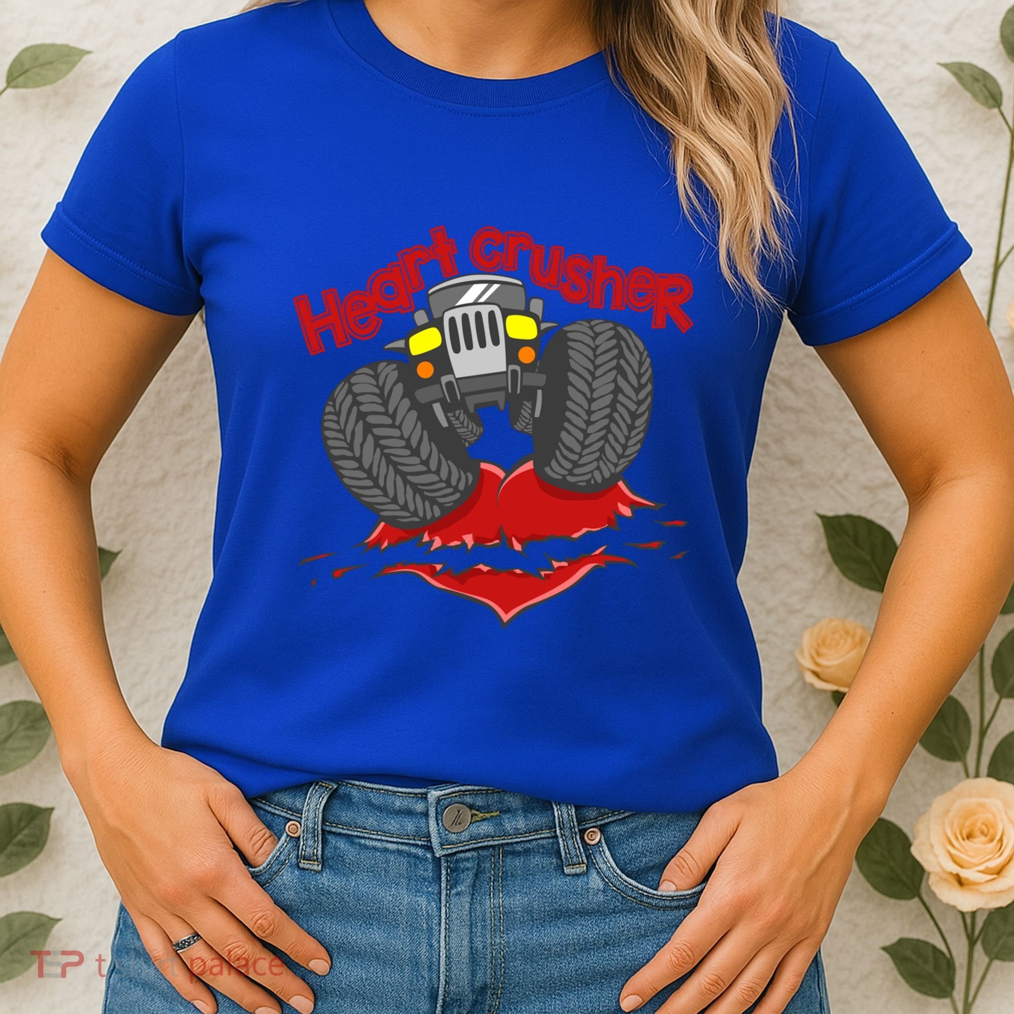 Cute Heart Crusher 4x4 Offgreat Giftroad Truck 4wd Gift Women's T-Shirt