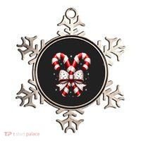 Christmas Holiday Candy Cane Retro Coquette Bow Women Girl Ornament thumb 0