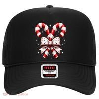 Christmas Holiday Candy Cane Retro Coquette Bow Women Girl Hat thumb 0