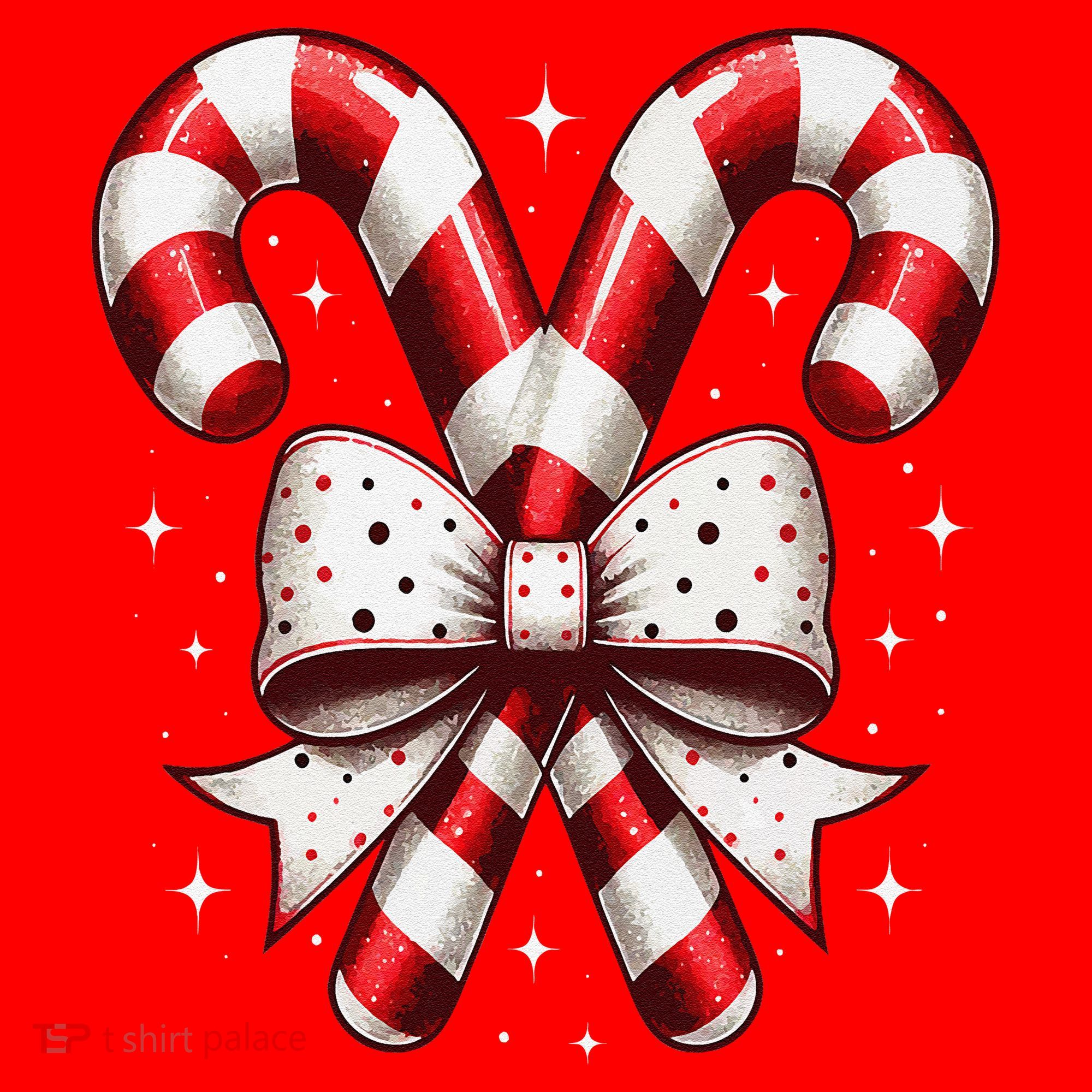 Christmas Holiday Candy Cane Retro Coquette Bow Women Girl Santa Hat