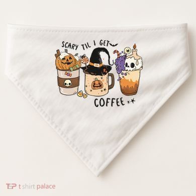 Coffee Halloween USA-Made Doggie Bandana