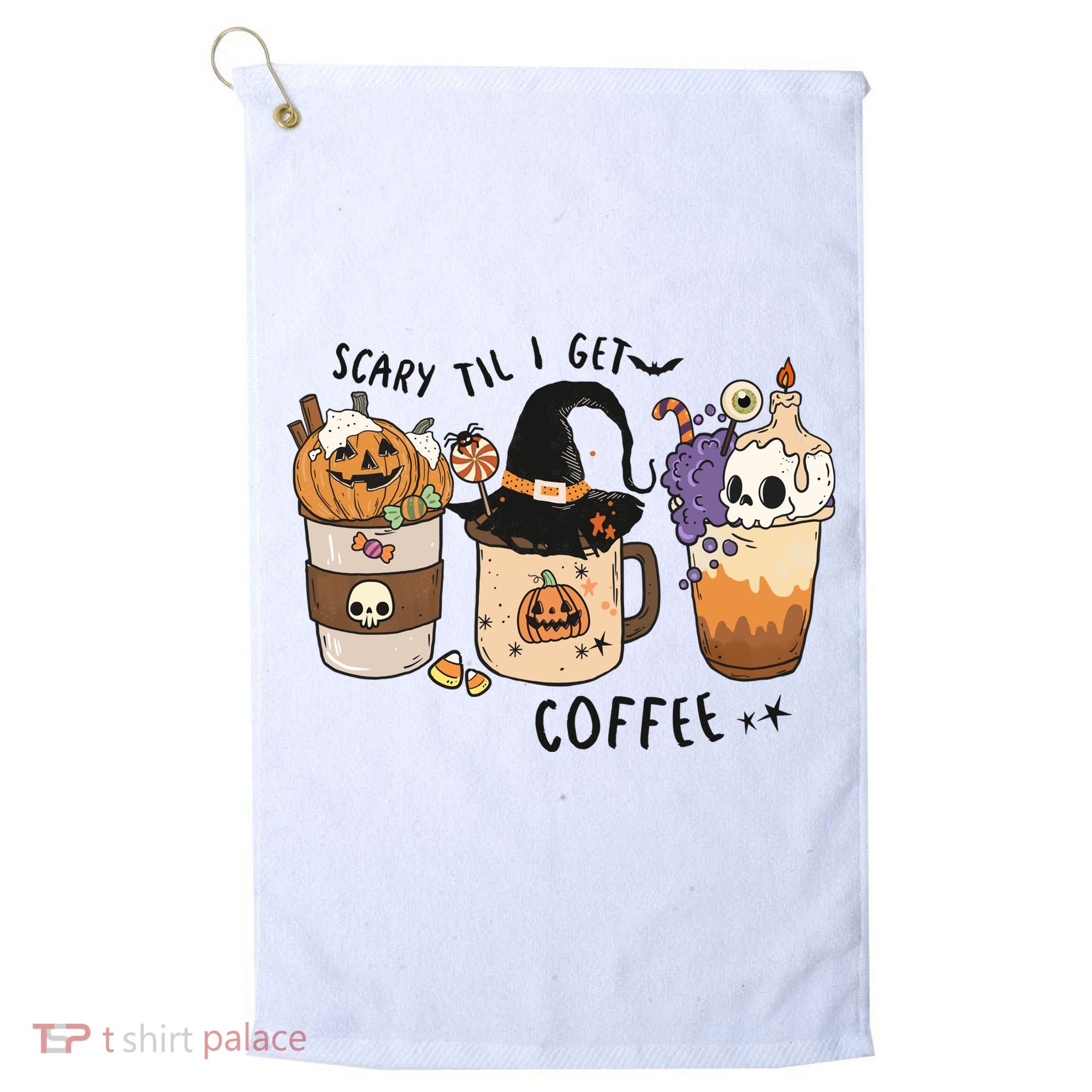Coffee Halloween Golf Towel