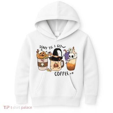 Coffee Halloween Kids Hoodie