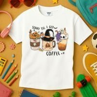 Coffee Halloween Kids T-Shirt thumb 3