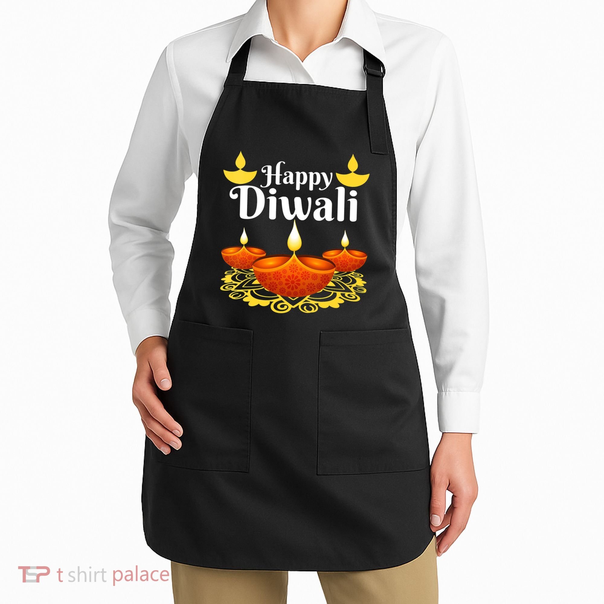Cool Happy Diwali Festival Of Light Diva Lanterns Apron
