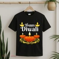 Cool Happy Diwali Festival Of Light Diva Lanterns T-Shirt thumb 2
