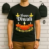Cool Happy Diwali Festival Of Light Diva Lanterns T-Shirt thumb 6