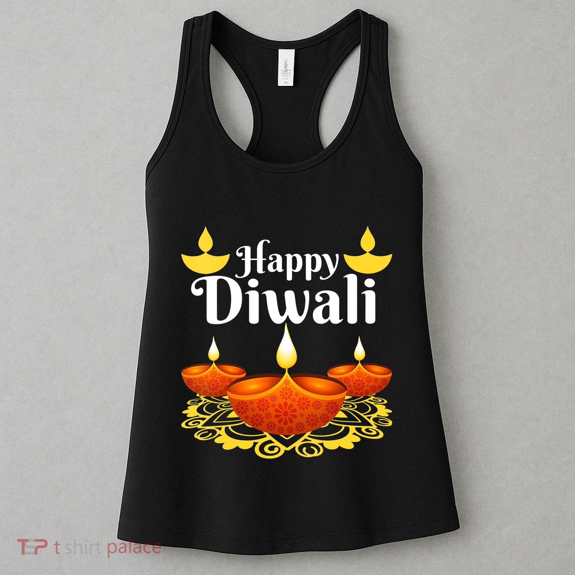 Cool Happy Diwali Festival Of Light Diva Lanterns Women's Tank Top