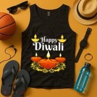 Cool Happy Diwali Festival Of Light Diva Lanterns Tank Top thumb 4