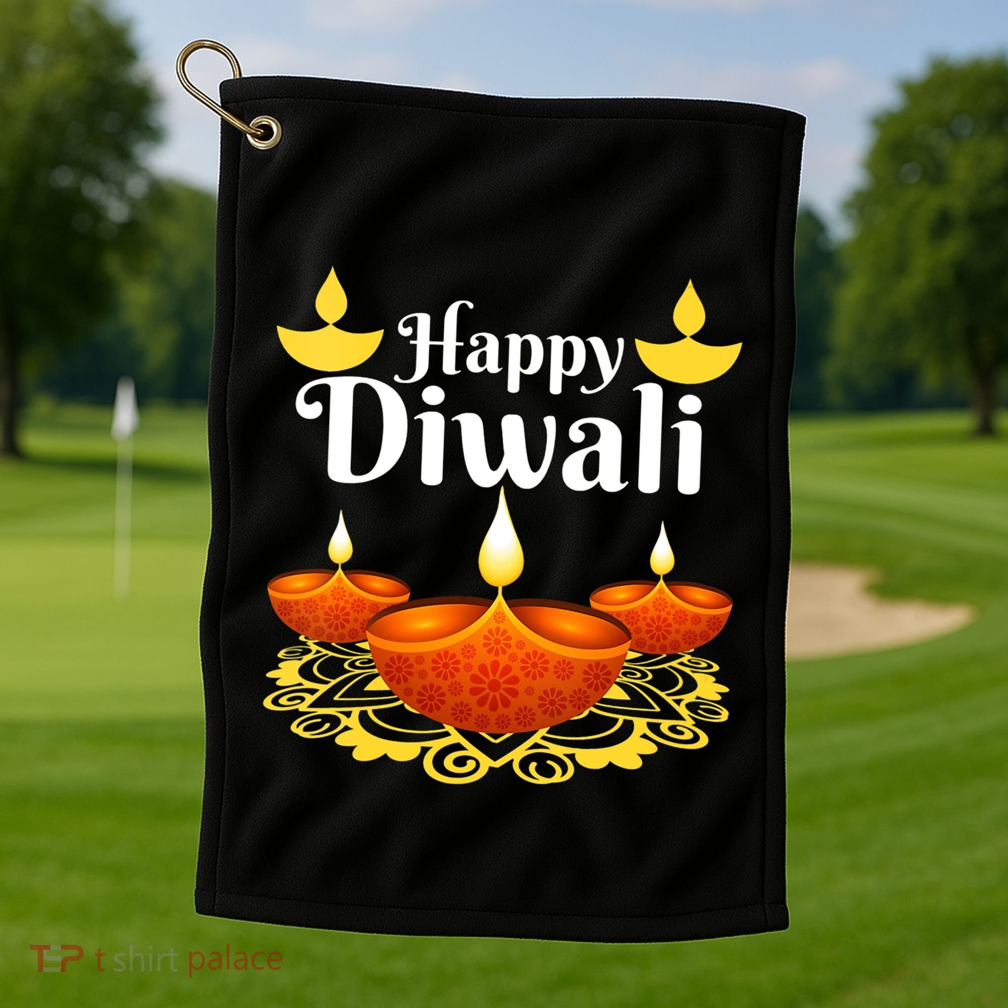 Cool Happy Diwali Festival Of Light Diva Lanterns Golf Towel