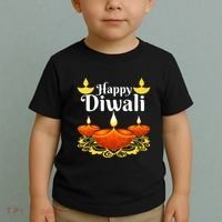 Cool Happy Diwali Festival Of Light Diva Lanterns Toddler T-Shirt thumb 2