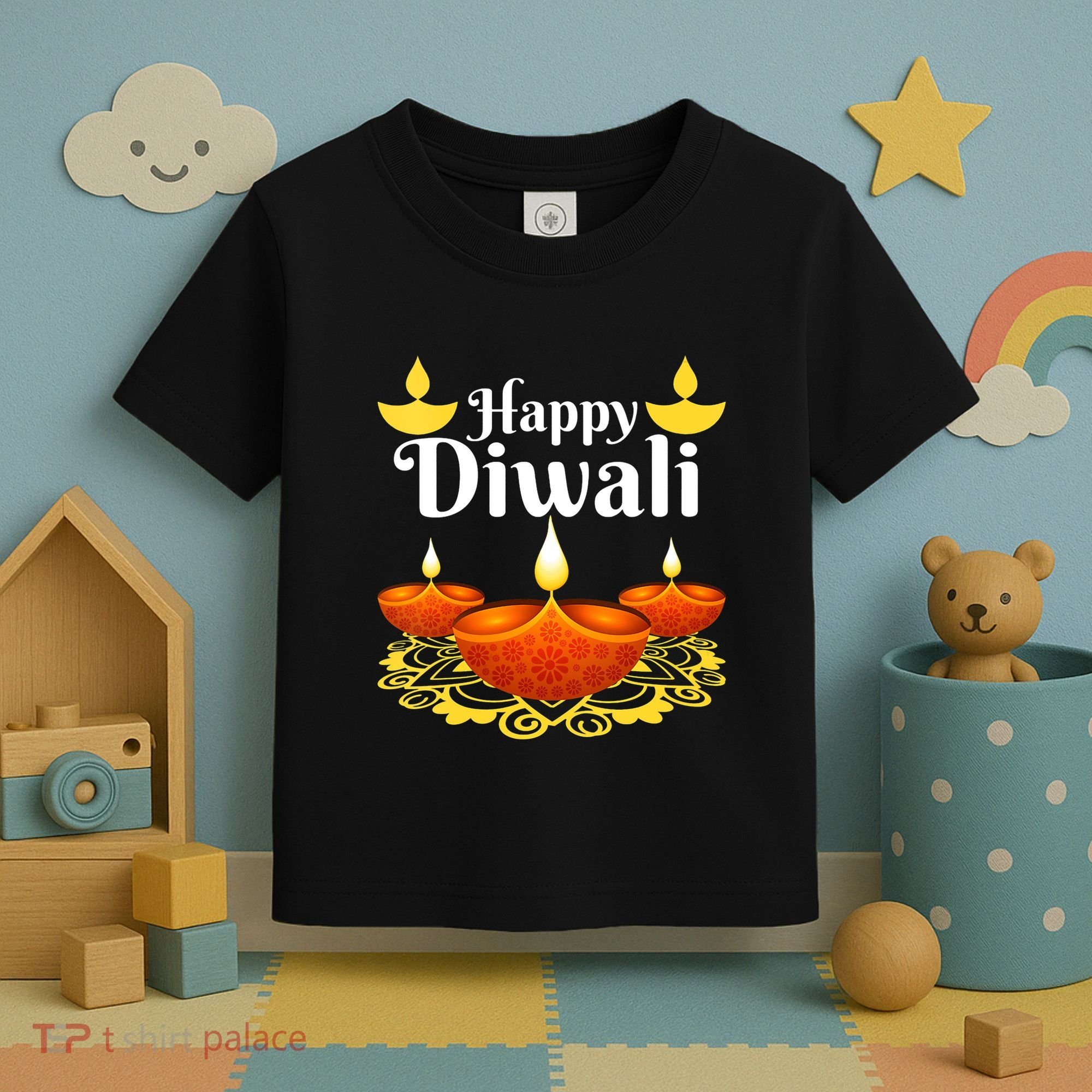 Cool Happy Diwali Festival Of Light Diva Lanterns Toddler T-Shirt
