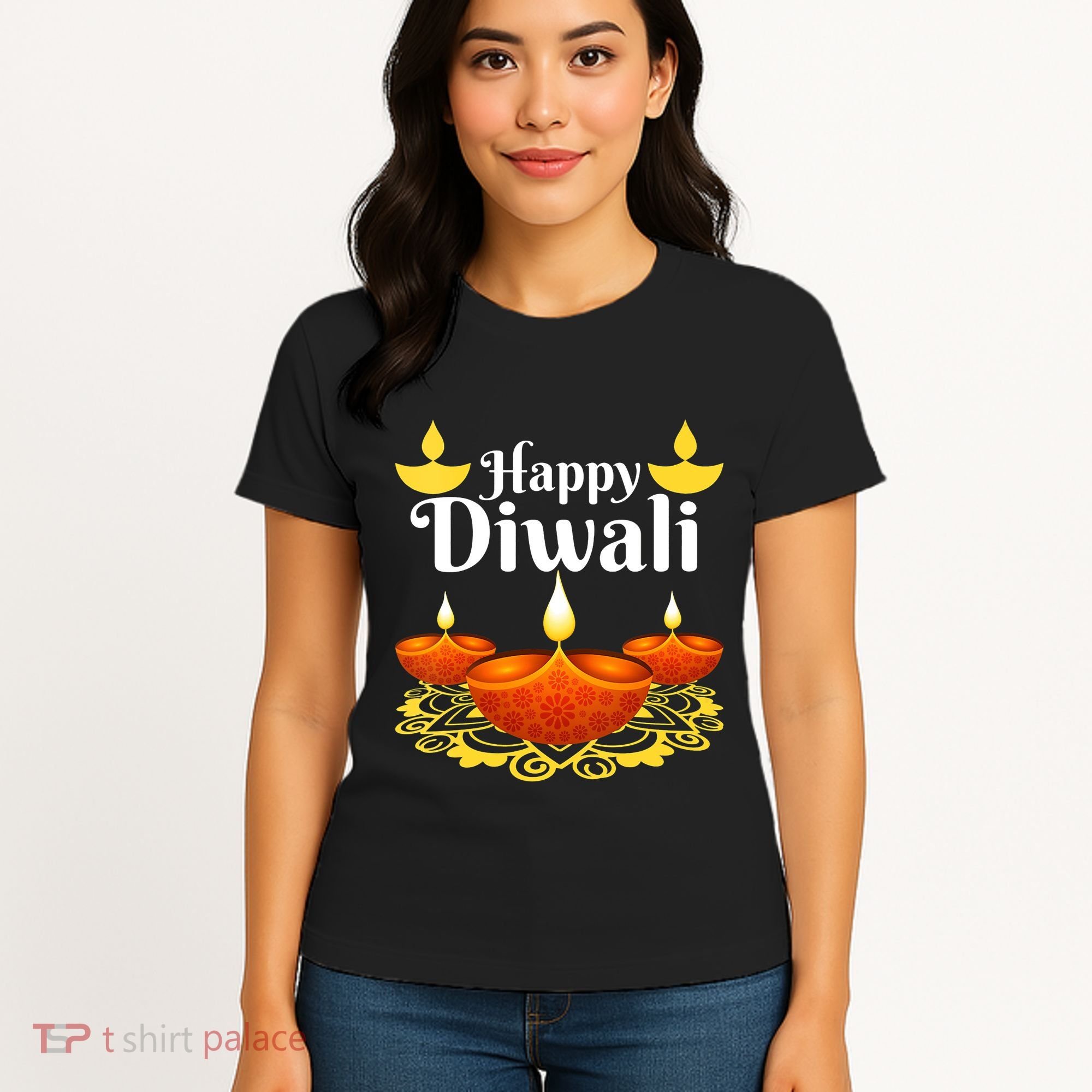 Cool Happy Diwali Festival Of Light Diva Lanterns Women's T-Shirt