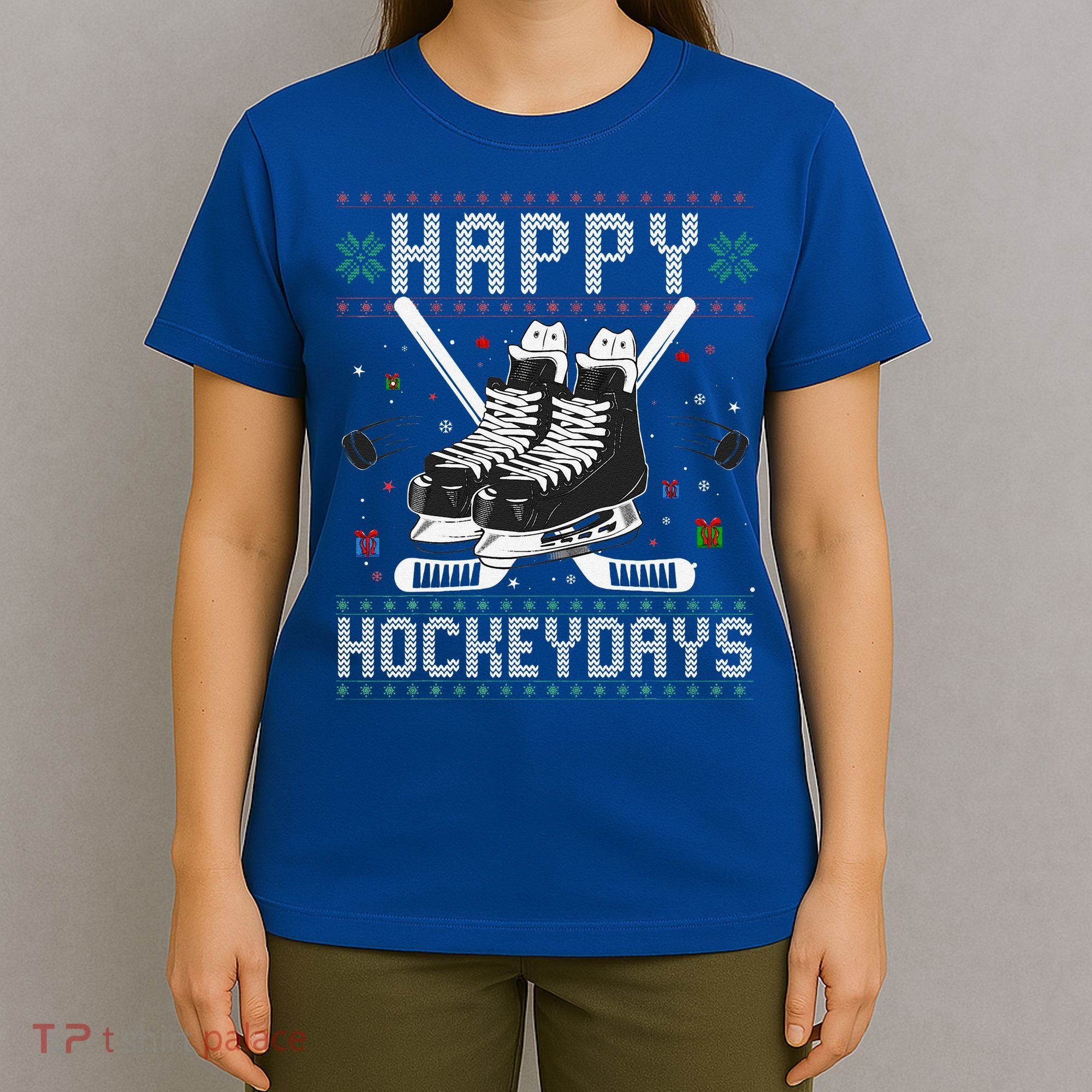 Christmas Hockey Day Sports Outfit T-Shirt