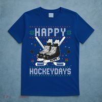 Christmas Hockey Day Sports Outfit T-Shirt thumb 5