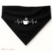 Coffee Heartbeat Drinking Coffee USA-Made Doggie Bandana thumb 0