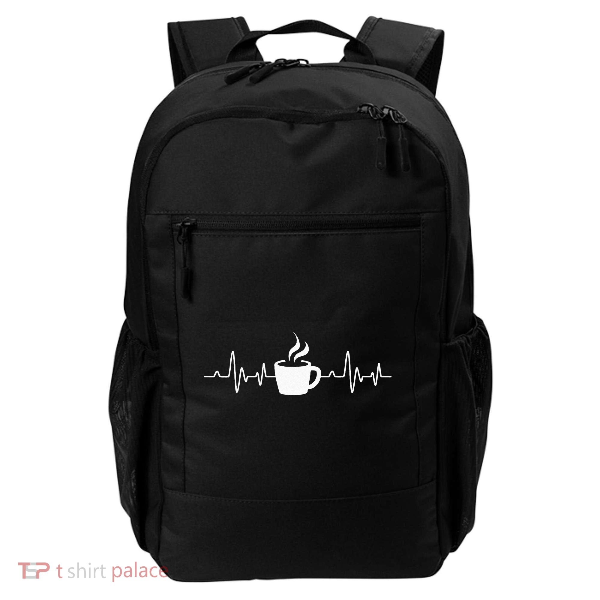 Coffee Heartbeat Drinking Coffee Backpack