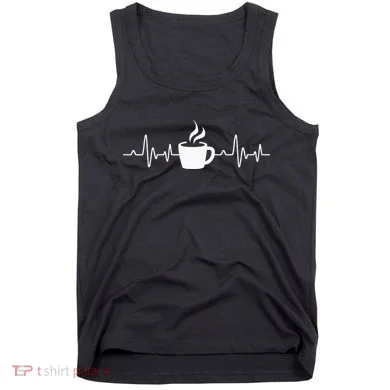 Coffee Heartbeat Drinking Coffee Tank Top