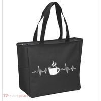 Coffee Heartbeat Drinking Coffee Tote Bag thumb 2
