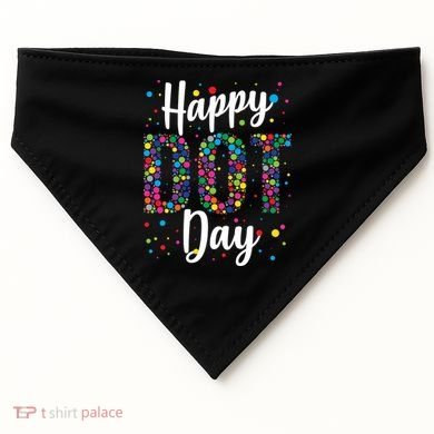 Colorful Happy DOT Day International DOT Day USA-Made Doggie Bandana