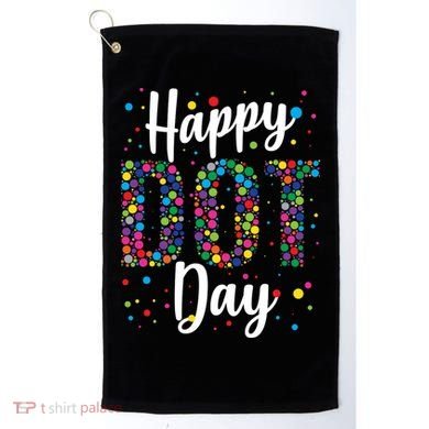 Colorful Happy DOT Day International DOT Day Golf Towel