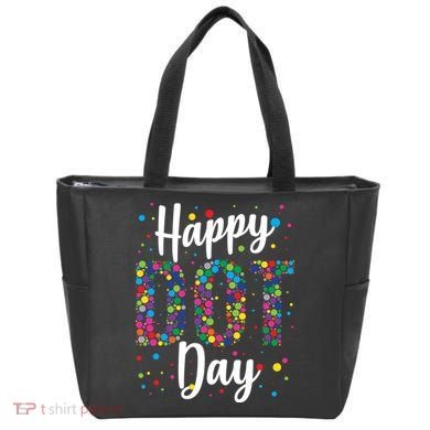 Colorful Happy DOT Day International DOT Day Tote Bag