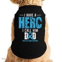 Call Him Dad Prostate Cancer Awareness Support Ribbon Doggie Tank thumb 0