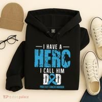 Call Him Dad Prostate Cancer Awareness Support Ribbon Hoodie thumb 4