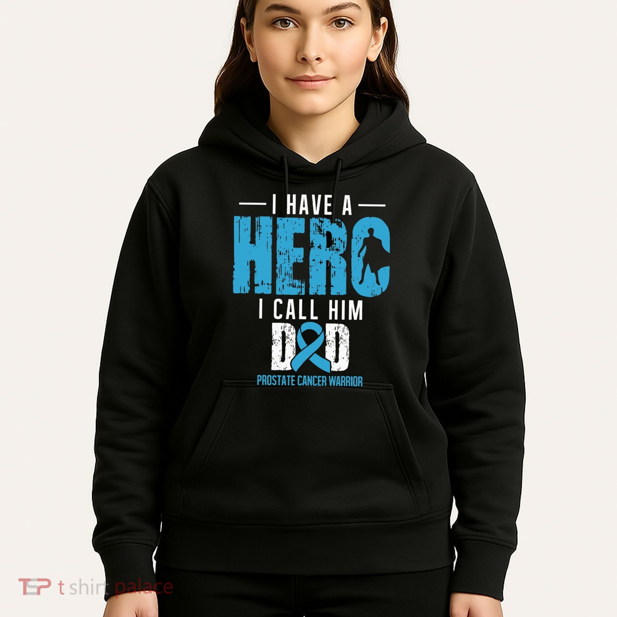 Call Him Dad Prostate Cancer Awareness Support Ribbon Hoodie