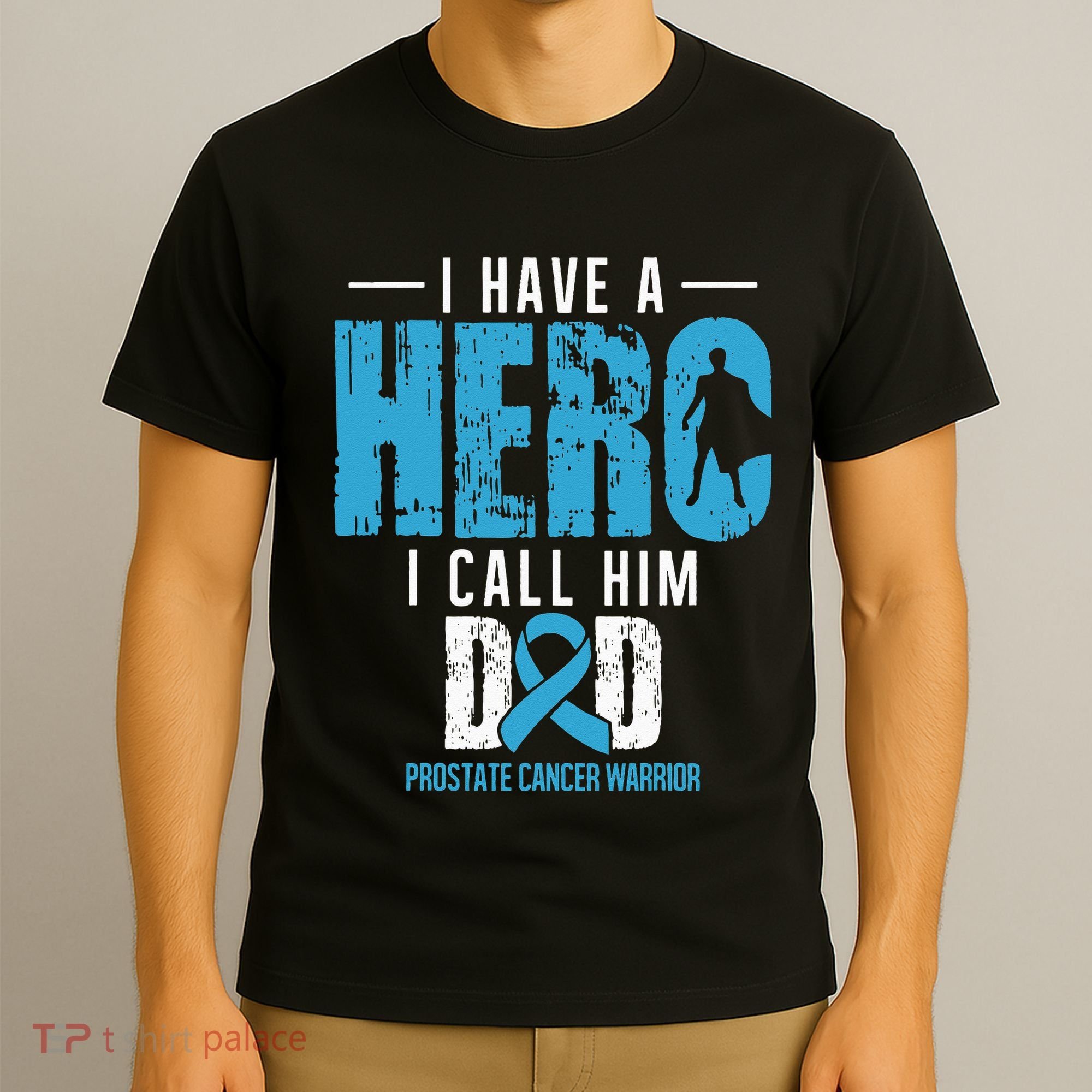 Call Him Dad Prostate Cancer Awareness Support Ribbon T-Shirt