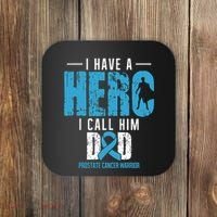 Call Him Dad Prostate Cancer Awareness Support Ribbon Coaster thumb 0