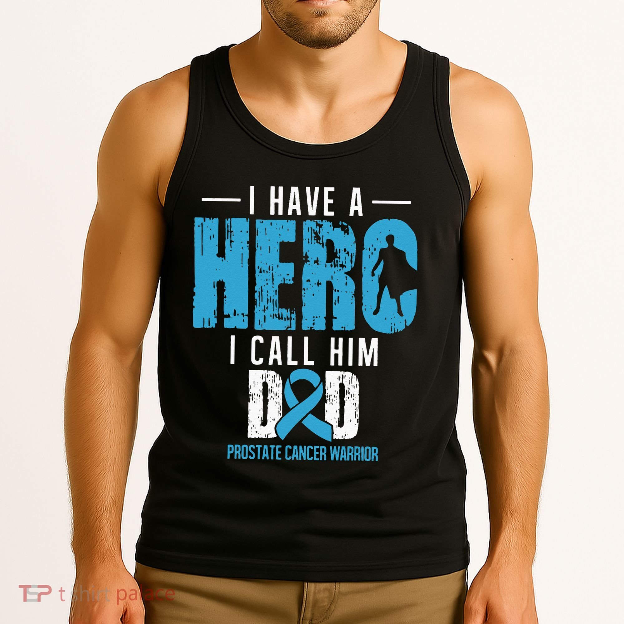 Call Him Dad Prostate Cancer Awareness Support Ribbon Tank Top