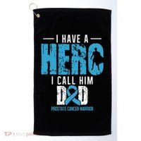 Call Him Dad Prostate Cancer Awareness Support Ribbon Golf Towel thumb 0