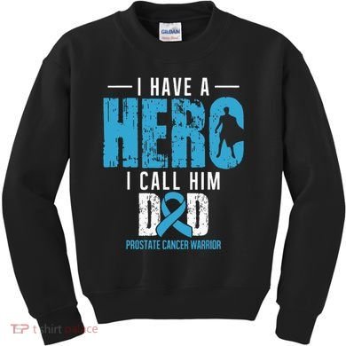 Call Him Dad Prostate Cancer Awareness Support Ribbon Kids Sweatshirt