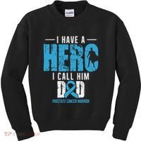 Call Him Dad Prostate Cancer Awareness Support Ribbon Kids Sweatshirt thumb 0