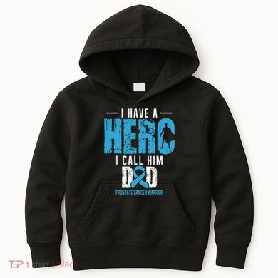 Call Him Dad Prostate Cancer Awareness Support Ribbon Kids Hoodie