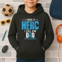 Call Him Dad Prostate Cancer Awareness Support Ribbon Kids Hoodie thumb 2