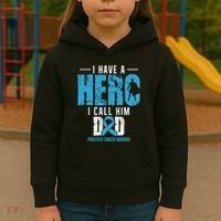 Call Him Dad Prostate Cancer Awareness Support Ribbon Kids Hoodie thumb 3