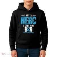 Call Him Dad Prostate Cancer Awareness Support Ribbon Kids Hoodie thumb 4