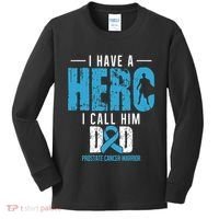Call Him Dad Prostate Cancer Awareness Support Ribbon Kids Long Sleeve Shirt thumb 0