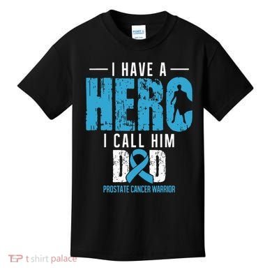 Call Him Dad Prostate Cancer Awareness Support Ribbon Kids T-Shirt