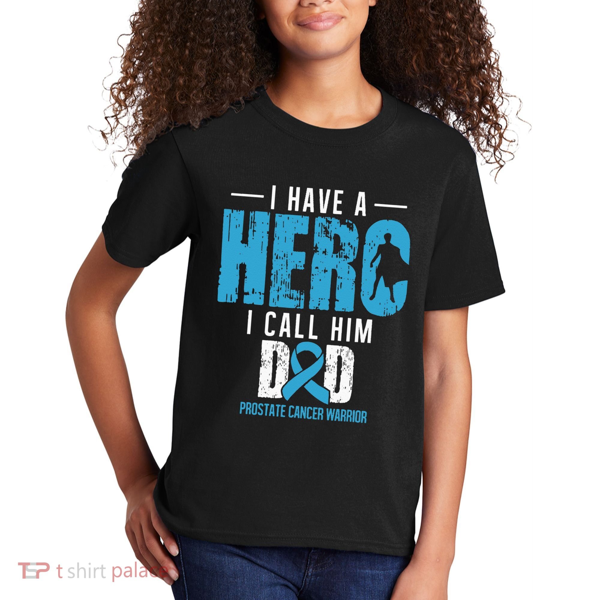 Call Him Dad Prostate Cancer Awareness Support Ribbon Kids T-Shirt