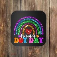 Cute Happy Dot Day Polka Dots Coaster thumb 0