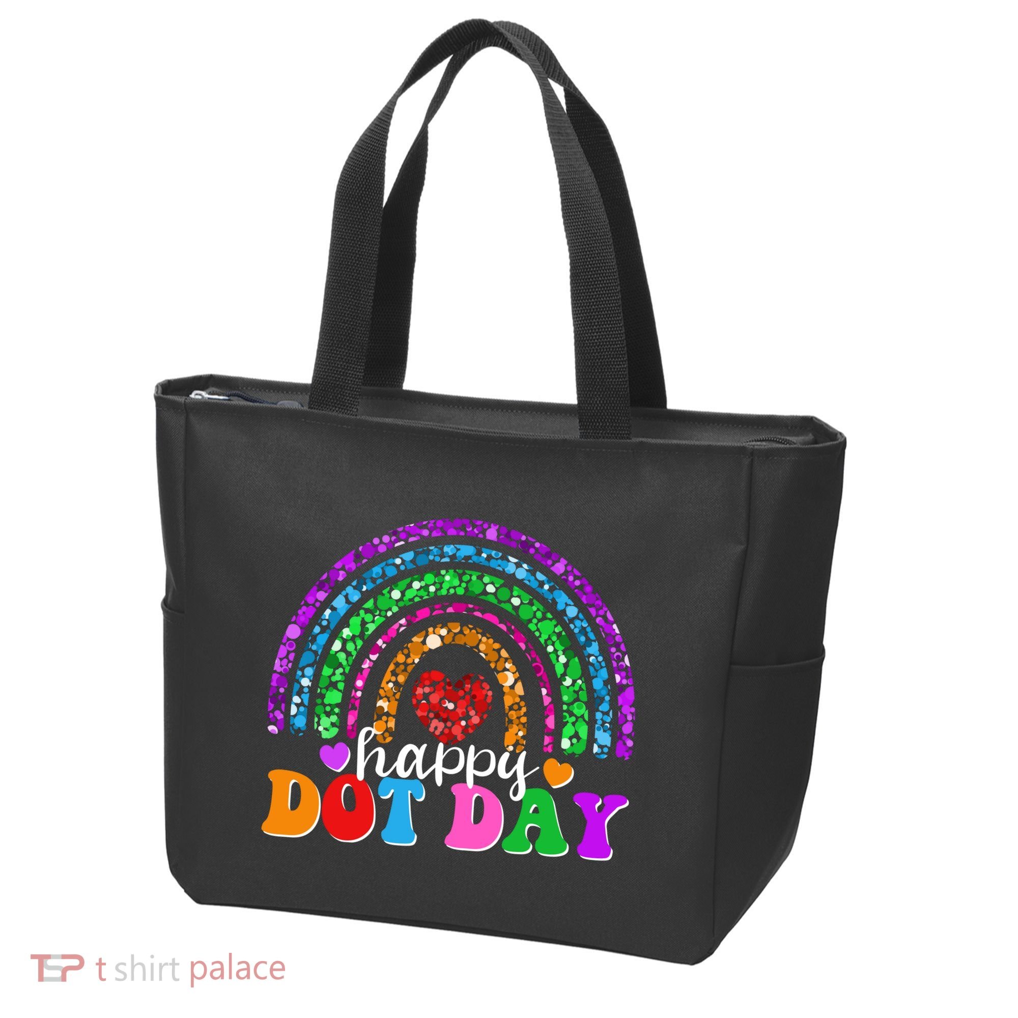 Cute Happy Dot Day Polka Dots Tote Bag