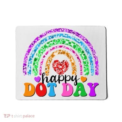 Cute Happy Dot Day Polka Dots Mousepad
