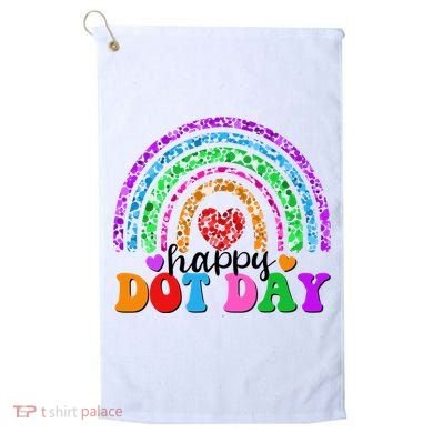 Cute Happy Dot Day Polka Dots Golf Towel