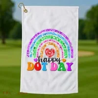 Cute Happy Dot Day Polka Dots Golf Towel thumb 1
