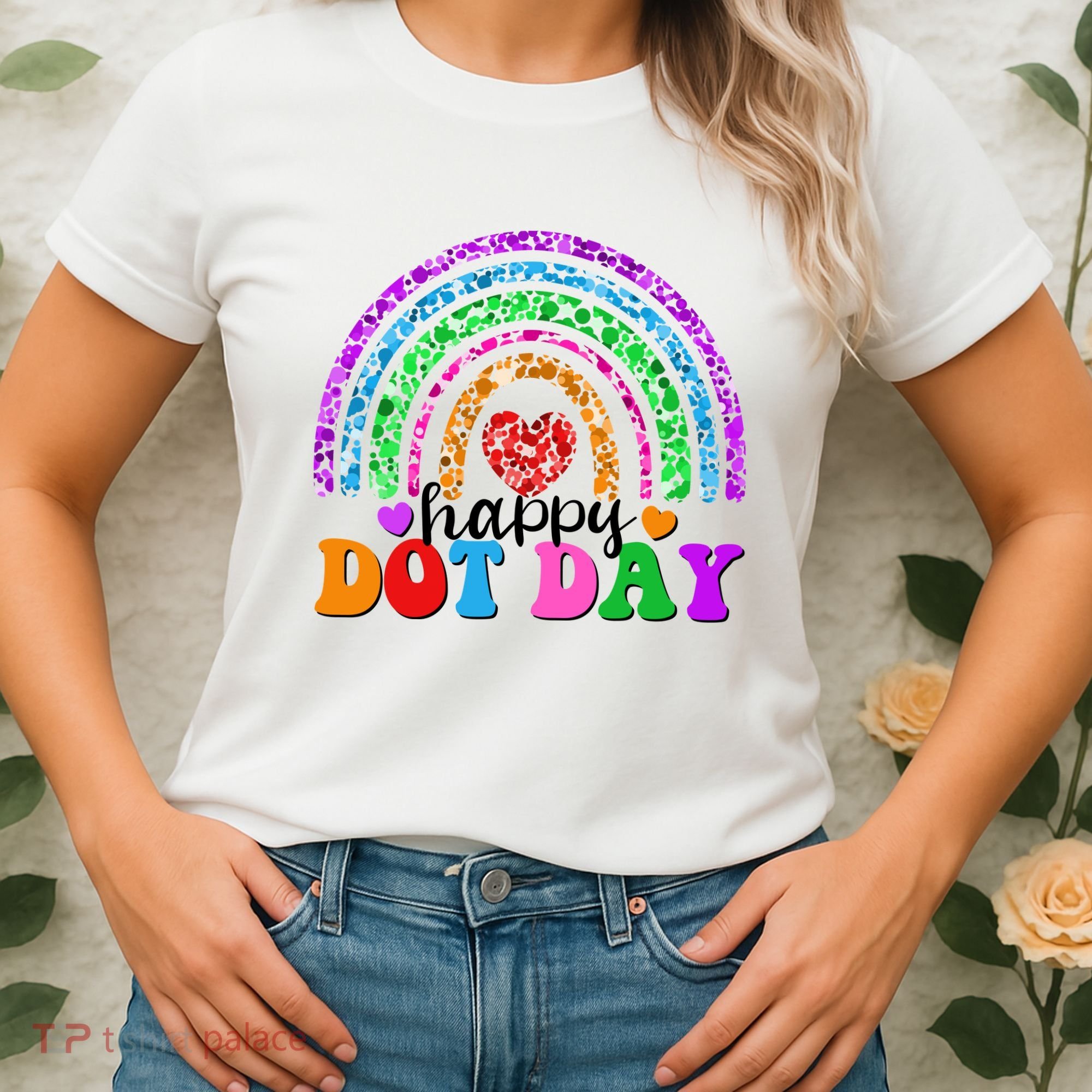 Cute Happy Dot Day Polka Dots Women's T-Shirt
